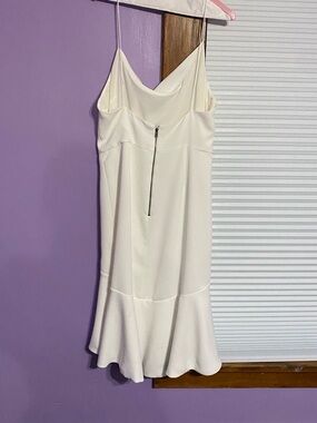 Alice + Olivia Ivory Spaghetti Strap Mini Dress with Back Zip